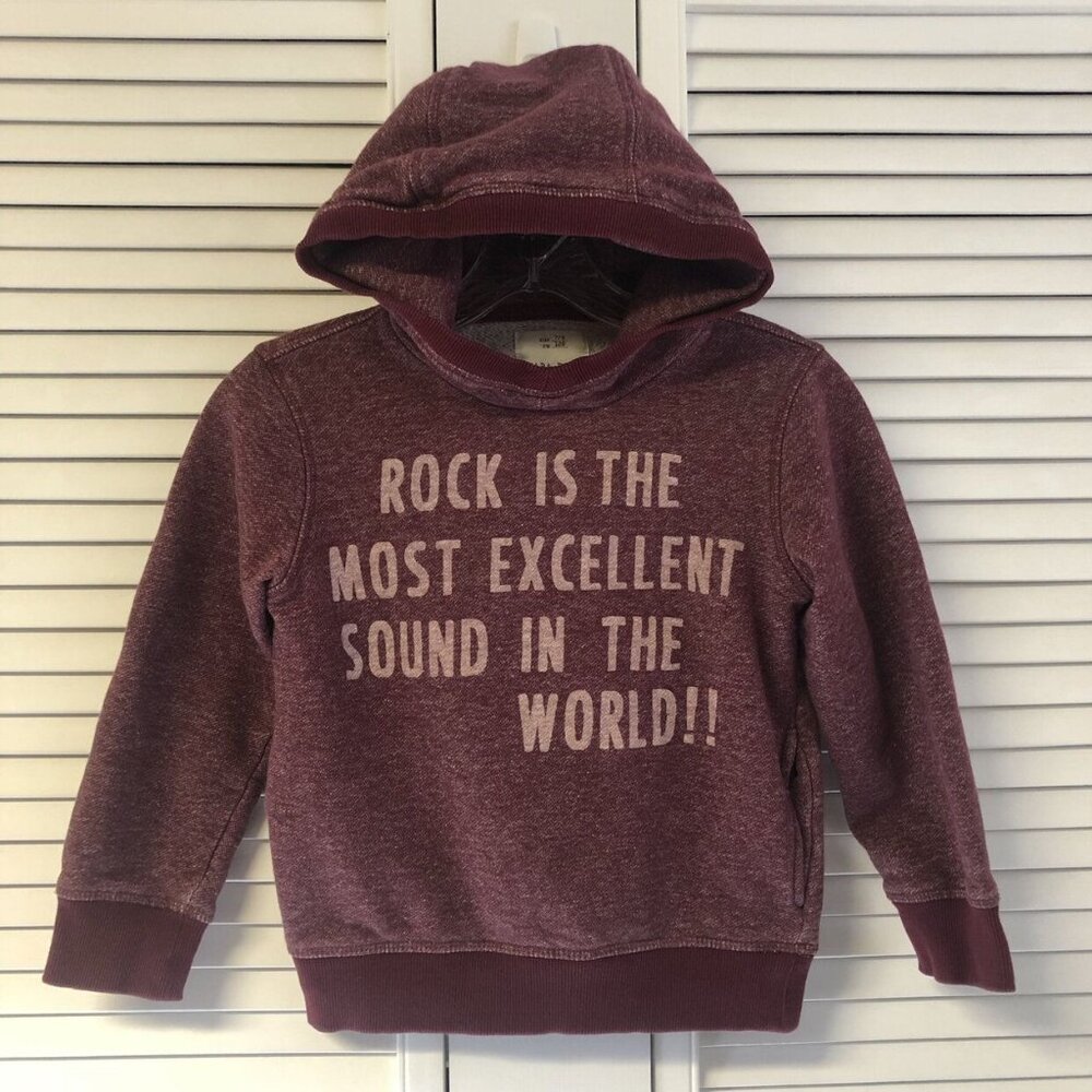 Zara Size 7-8 Hoodie Maroon Heather
